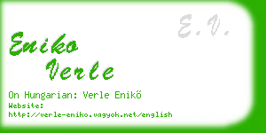 eniko verle business card