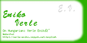 eniko verle business card